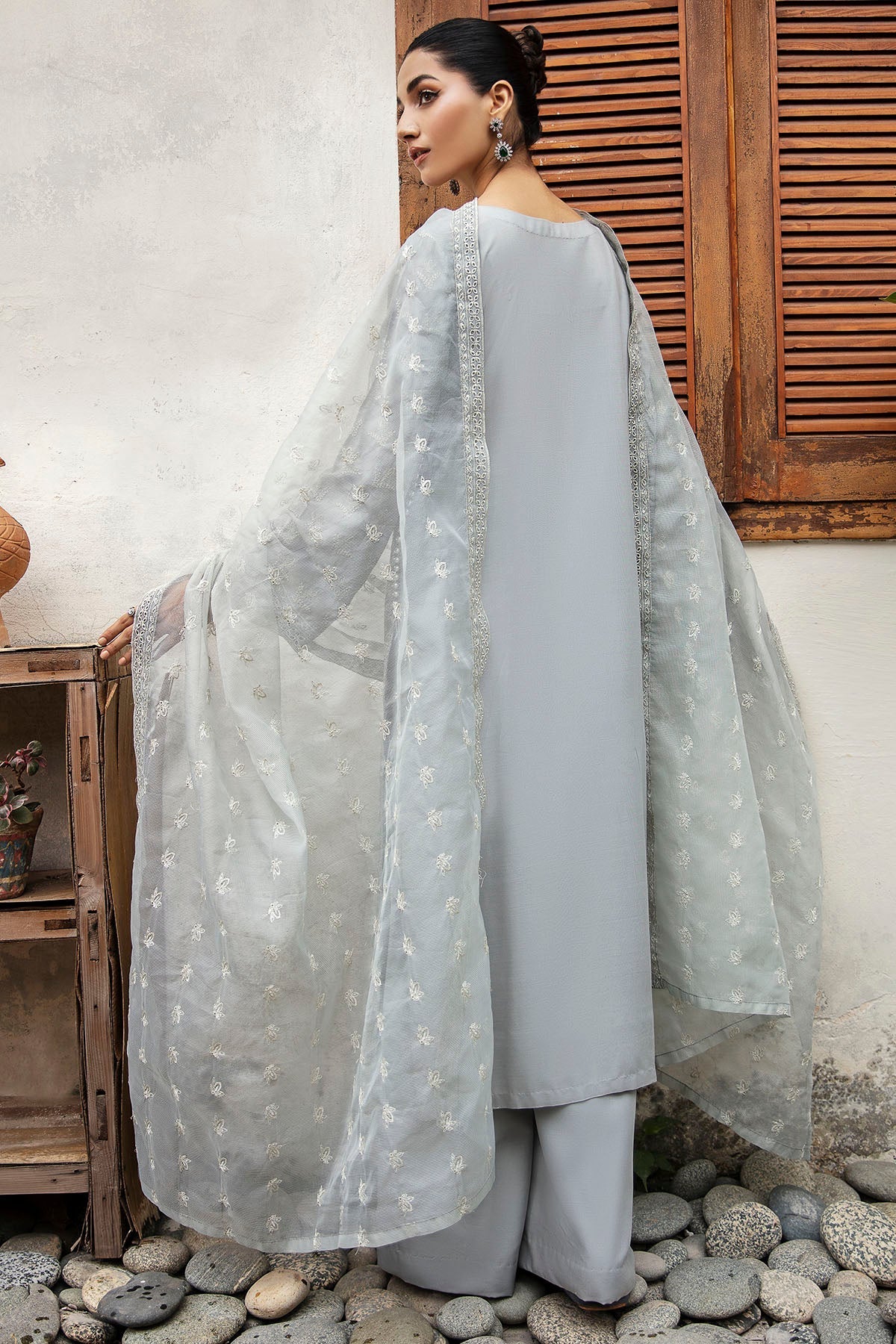 Motfiz Premium Embroidered Linen Unstitched suit 4266-MORGANITE