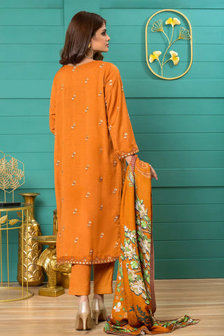 Rashid Textile 3Piece Unstitched Luxury Embroidered Mulberry Peach – 904