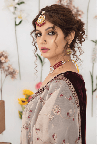 Makhmal E Singhar By Palwasha Embroidered Luxury Velvet Suit D-01