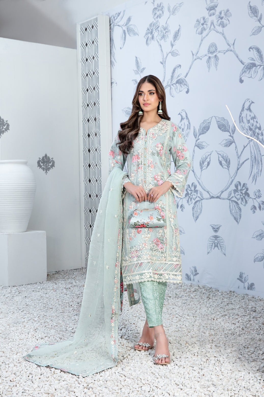 Tawakkal Fabrics Mah-e-Meer Embroidered Fancy Suit D-9921