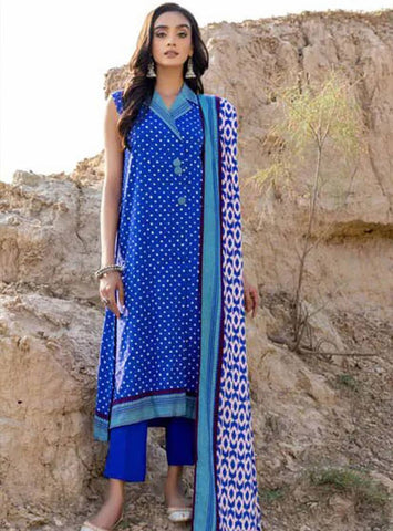 Gul Ahmed 3 Pc Unstiched Linen Dress (GR-05)