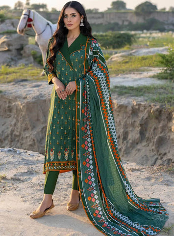 Gul Ahmed 3 Pc Unstiched Linen Dress (GR-07)