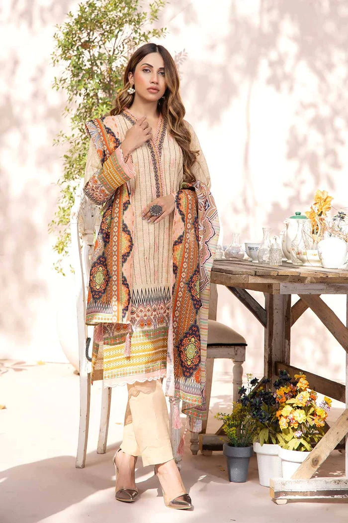 Khas Home Fashion Rutbah 3Pcs Unstitched Khaddar Suit KKE-2212