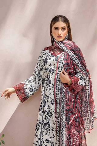 Khas Fashion Salai Karhai Emb Cambric Unstitched 3pc Suit KOE-2182