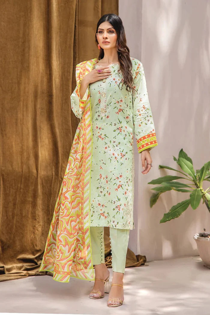 Khas Fashion Salai Karhai Emb Cambric Unstitched 3pc Suit KOE-2183