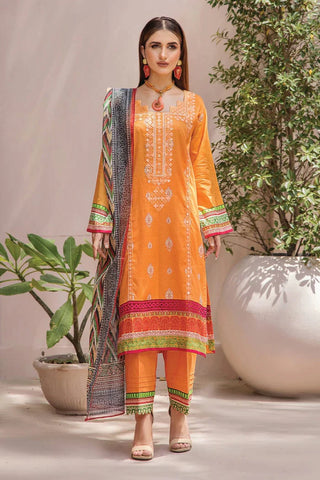 Khas Fashion Salai Karhai Emb Cambric Unstitched 3pc Suit KOE-2184