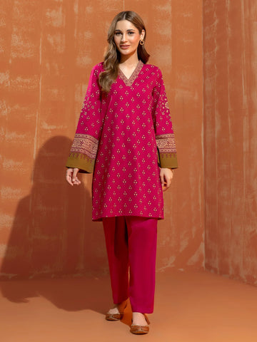 Limelight Winter printed khaddar Unstitched 2pc Suit U2671 Pink