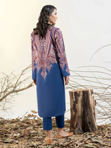 Limelight Winter printed khaddar Unstitched Single Shirt U3103 Blue